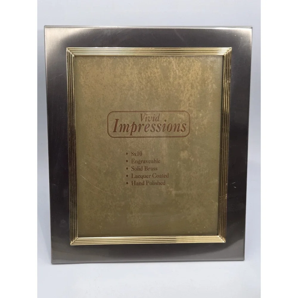 Lot of 4 Vintage Picture Frames Hinge Free Standing Gold Tone Metal MCM Embossed